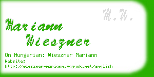 mariann wieszner business card